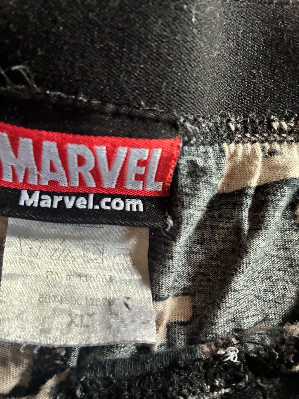 Marvel Pajama Pants Mens XL Punisher Skull Camo Drawstring Lounge Black Graphic